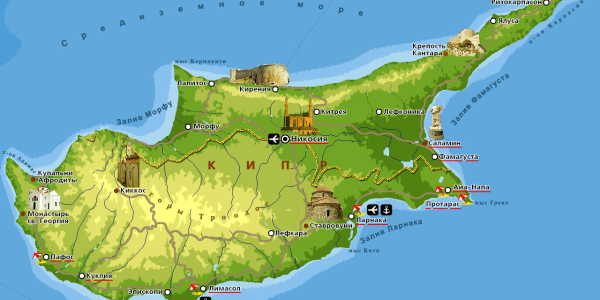 Кипр карта